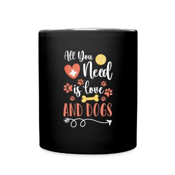 Propriétaires de chiens Chers propriétaires, - Mug uni - noir - Devant
