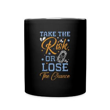 Zeit Glas - Tasse einfarbig - Schwarz - Vorne