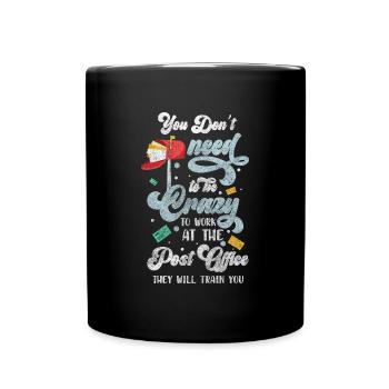 Postbote Paket Kurier Briefzusteller - Tasse einfarbig - Schwarz - Vorne