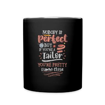 Couturière à l’aiguille au Crochet à la main - Mug uni - noir - Devant