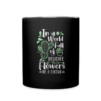 Pflanze Stacheln Gärtner Stich - Tasse einfarbig - Schwarz - Vorne