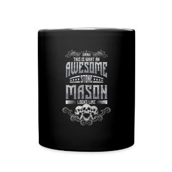 Bildhauer Arbeit Geselle Zunftwappen - Tasse einfarbig - Schwarz - Vorne