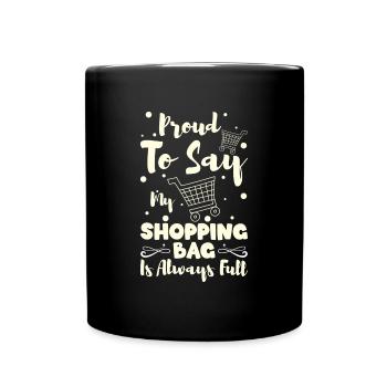 Shopping Shopaholik - Full Colour Mug - black - Front