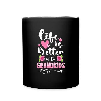 Opa Spaß Liebe - Tasse einfarbig - Schwarz - Vorne
