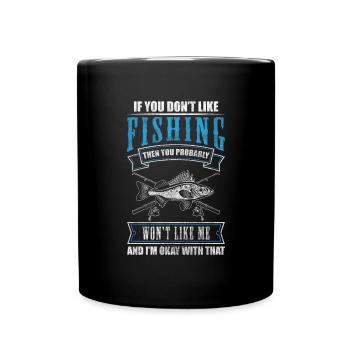 Pêcheur Pêcheur Hameçon Eau - Mug uni - noir - Devant