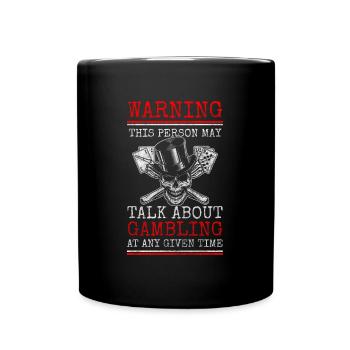 Joueur Deck Poker Skat - Mug uni - noir - Devant