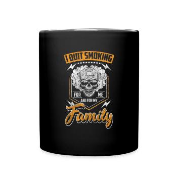 Sucht Kippe Disziplin Glimmstengel - Tasse einfarbig - Schwarz - Vorne