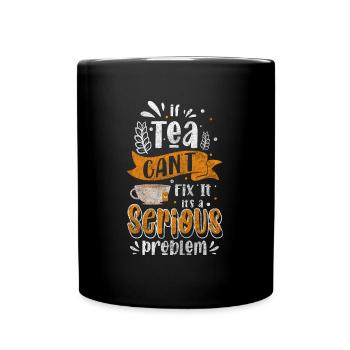 Tea Lover Recreation Teapot - Full Colour Mug - black - Front