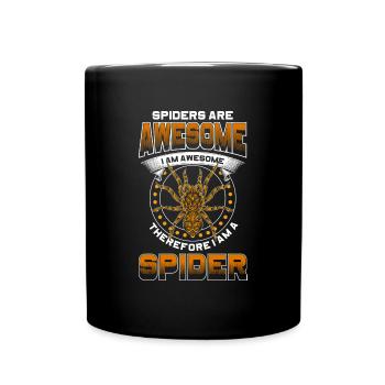 Toile d’araignée Animal Tarentule Huit Yeux - Mug uni - noir - Devant