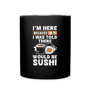 Japanisch Reis Lecker Stäbchen - Tasse einfarbig - Schwarz - Vorne