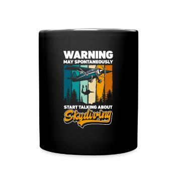 Fallschirm Sprung Extremsport Base Jump - Tasse einfarbig - Schwarz - Vorne