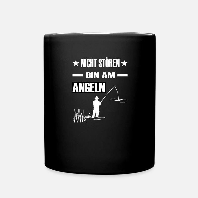 Angeln - Tasse einfarbig - Schwarz