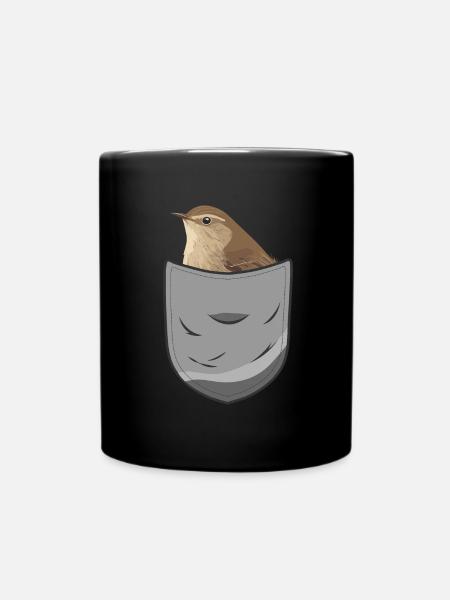 Zaunkönig Vogel - Tasse einfarbig - Schwarz