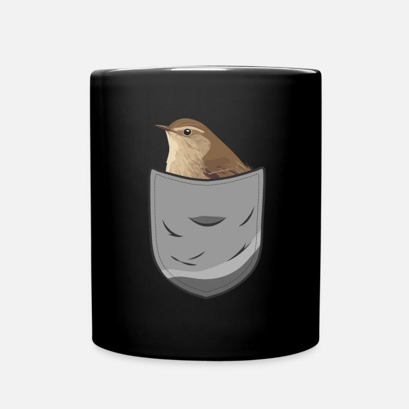 Zaunkönig Vogel - Tasse einfarbig - Schwarz