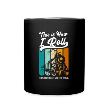 Train Railroad Workers Train Guiding Station - Full Colour Mug - black - Front