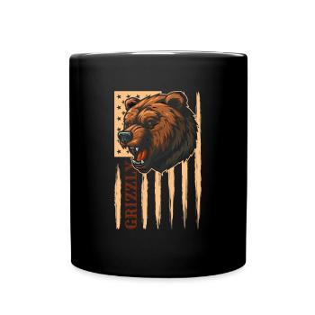 Bear Nordic Grizzly Zodiac - Full Colour Mug - black - Front