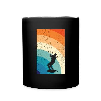 Kitesurfing - Tasse einfarbig - Schwarz - Vorne