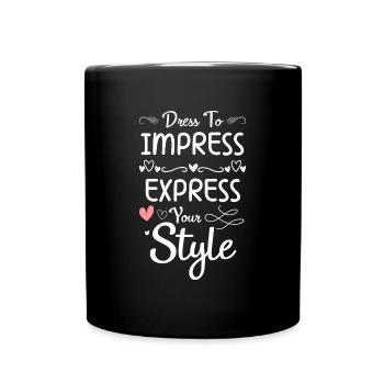 Mode Shoppen Modenschau - Tasse einfarbig - Schwarz - Vorne