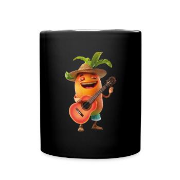 Papaya Gitarre - Tasse einfarbig - Schwarz - Vorne