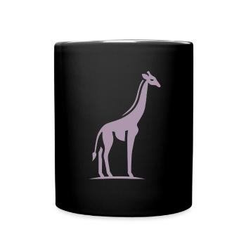 Giraffe Africa Silhouette Minimalist - Full Colour Mug - black - Front