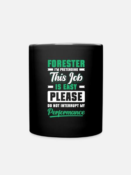 Förster Jäger - Tasse einfarbig - Schwarz