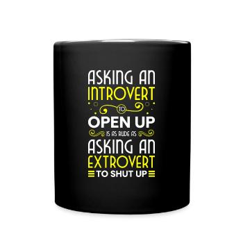 introverti, solitaire, gens, misanthrope - Mug uni - noir - Devant