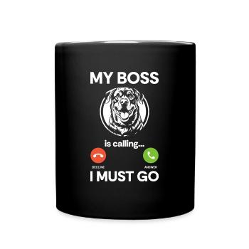 Kampfhund Hundeliebhaber Rottie Hündin - Tasse einfarbig - Schwarz - Vorne