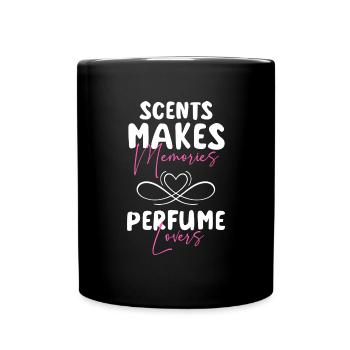 Parfum Parfümerie Parfümflasche - Tasse einfarbig - Schwarz - Vorne