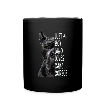 Cane Corso - Tasse einfarbig - Schwarz - Vorne