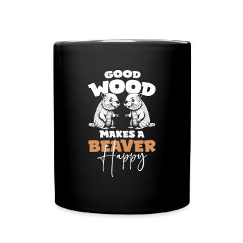 Rodent Tree Trunk Animal Welfare - Full Colour Mug - black - Front