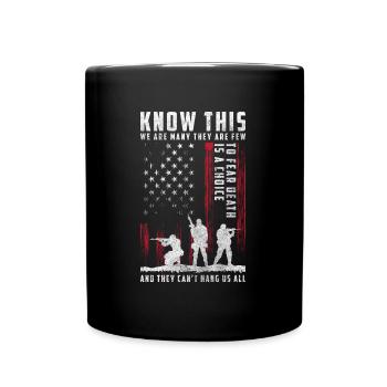Krieg Flagge Freiheit Amerika - Tasse einfarbig - Schwarz - Vorne