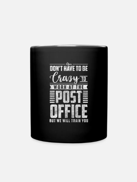 Post Briefe Briefbote Bote - Tasse einfarbig - Schwarz