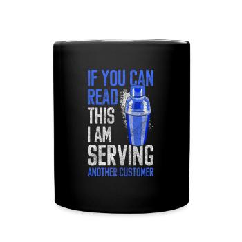 Barman Boissons Bouteilles Boissons - Mug uni - noir - Devant