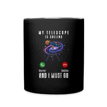 Universum Stern Weltraum Astronom - Tasse einfarbig - Schwarz - Vorne