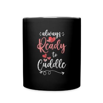 Relationship Partner Cuddly - Full Colour Mug - black - Front