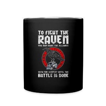 Crow Odin Witchcraft Clever - Full Colour Mug - black - Front