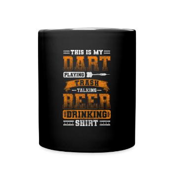 Darts Disc Aiming Men's Sports - Full Colour Mug - black - Front