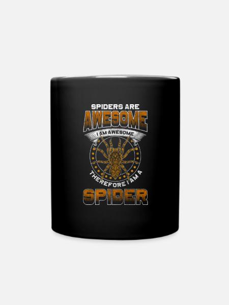 Spinne Haustier Phobie - Tasse einfarbig - Schwarz