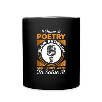 Poesie Schreiben Literatur Buch - Tasse einfarbig - Schwarz - Vorne