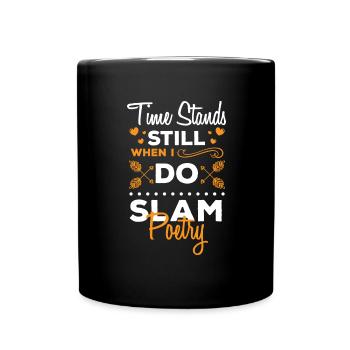 Poetry Slam Gedicht Literatur Texter - Tasse einfarbig - Schwarz - Vorne