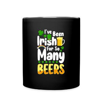 Irish Shamrock Leprechaun Ireland - Full Colour Mug - black - Front
