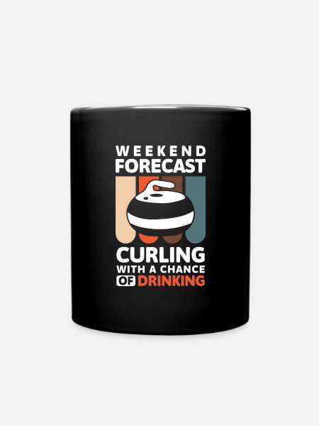 Curling Eiskalt Wischen - Tasse einfarbig - Schwarz