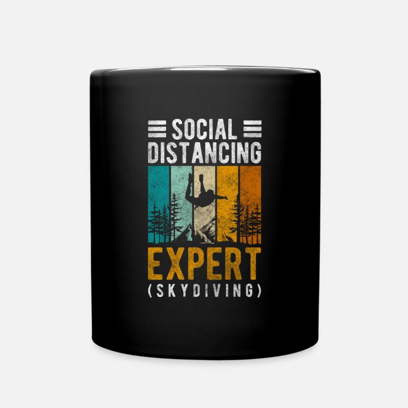 Saut en parachute Hobby Saut en tandem - Mug uni - noir