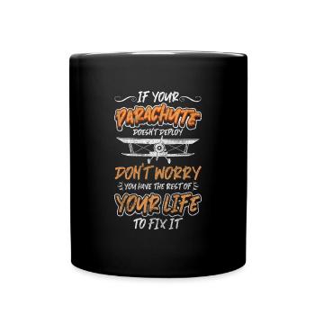 Parachutisme Sport Adrénaline Parachutisme - Mug uni - noir - Devant