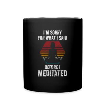 Meditation Awareness Om - Full Colour Mug - black - Front