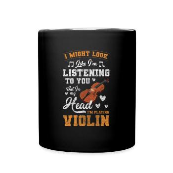 Musicien Artiste Instrument à cordes - Mug uni - noir - Devant