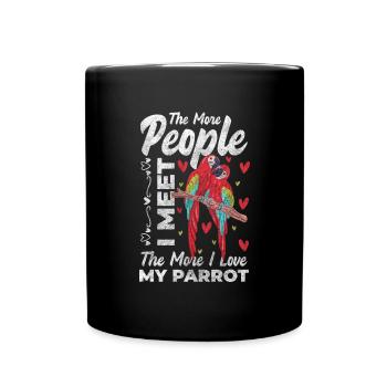 Perroquet Bec Espèces d’oiseaux Biodiversité - Mug uni - noir - Devant
