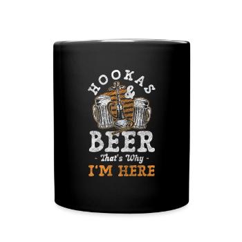 Shisha Raucher Shisha-Bar - Tasse einfarbig - Schwarz - Vorne