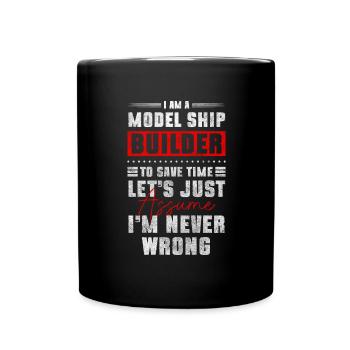 Model Making Remote Control RC Ship Yacht - Full Colour Mug - black - Front