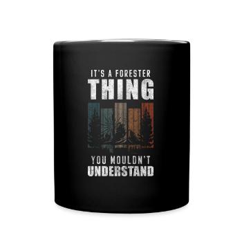 Forester Nature Conservation Tree - Full Colour Mug - black - Front